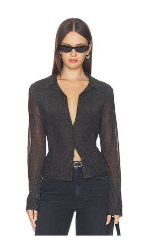 Fitted Mesh Button Down Top in . Taglia L. Also in M, S, XS, XXS - Sanctuary - Modalova