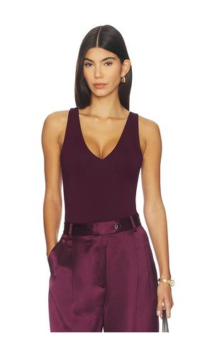 Plunge V Bodysuit in Wine. - size M (also in S, XS) - SANS FAFF - Modalova