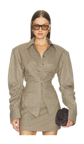 Check Founder's Blouse in Brown. - size L (also in M, S, XS) - SANS FAFF - Modalova