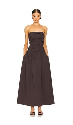 Gathered Strapless Tie Back Dress in Chocolate. - size M (also in S, XS) - St. Agni - Modalova