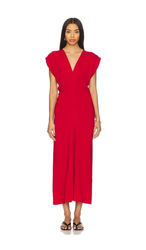 Plunge Drape Dress in Red. - size M (also in S, XS) - St. Agni - Modalova