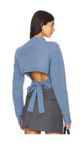 Wool Cashmere Blend Tie Back Jumper in Blue. - size L (also in XS) - St. Agni - Modalova