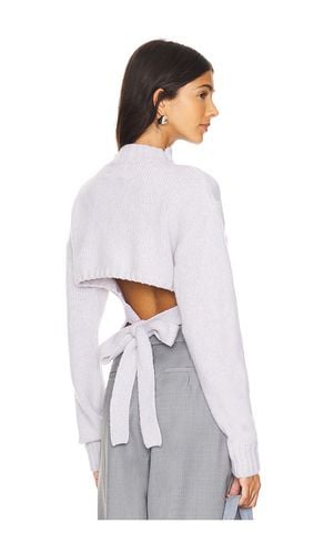 Wool Cashmere Blend Tie Back Jumper in Light Grey. - size L (also in M, S, XS) - St. Agni - Modalova