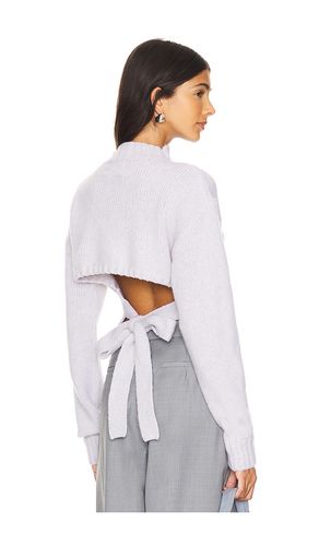 Wool Cashmere Blend Tie Back Jumper in Light Grey. - size L (also in M, XS) - St. Agni - Modalova