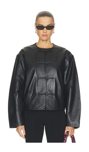 Button Detail Cocoon Leather Jacket in . - size XXS (also in XS, S, L) - St. Agni - Modalova