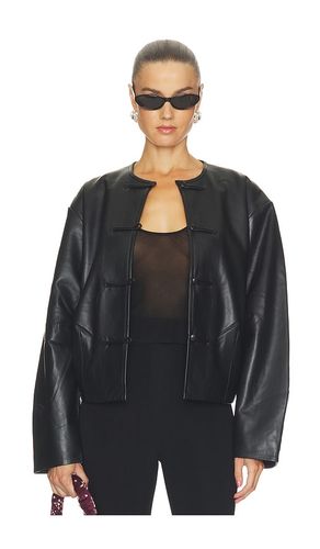 Button Detail Cocoon Leather Jacket in . - size XXS (also in XS, S, L) - St. Agni - Modalova