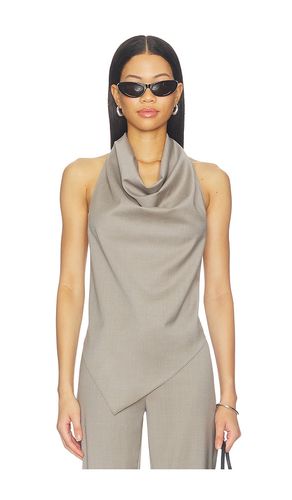 Wool Cowl Backless Top in Taupe. - size L (also in M) - St. Agni - Modalova