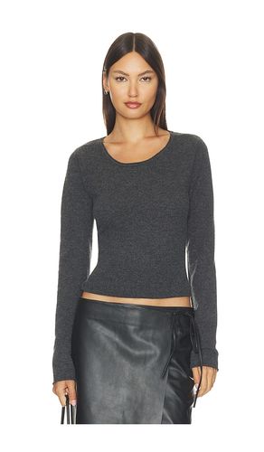 Fine Merino Wool Long Sleeve Top in Charcoal. - size L (also in M, S, XXS) - St. Agni - Modalova