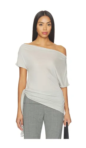 Fine Jersey Off Shoulder Top in Grey. - size L (also in M, S, XL, XS) - St. Agni - Modalova