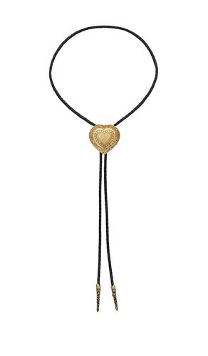 Heart Pendant Leather Bolo in Metallic - Streets Ahead - Modalova