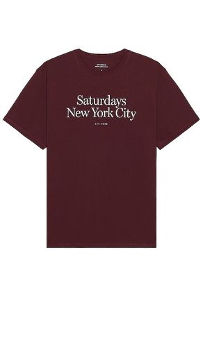 Camiseta en color burgundy talla M en - Burgundy. Talla M (también en S) - SATURDAYS NYC - Modalova