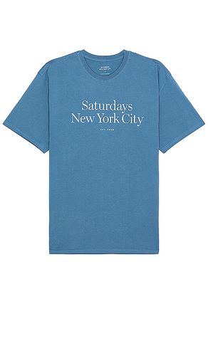 Camiseta en color azul talla L en - Blue. Talla L (también en M, S, XL/1X) - SATURDAYS NYC - Modalova