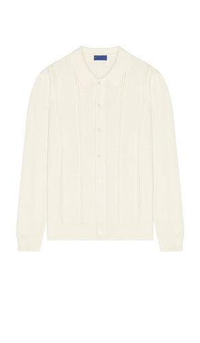 Jahmad linen long sleeve polo en color blanco talla L en - White. Talla L (también en M, S, XL/1X) - SATURDAYS NYC - Modalova