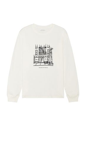 Cafe Standard Long Sleeve Tee in White. - size L (also in M, S, XL/1X) - SATURDAYS NYC - Modalova