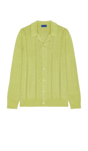 Jahmad Linen Long Sleeve Polo in Green. - size M (also in XL/1X) - SATURDAYS NYC - Modalova