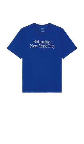 Miller Standard Short Sleeve Tee in Blue. - size L (also in M, S, XL/1X) - SATURDAYS NYC - Modalova