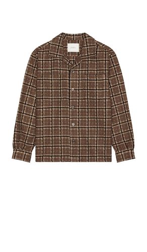Open Collar Flannel Check Shirt in Brown. - size M (also in S) - SATURDAYS NYC - Modalova