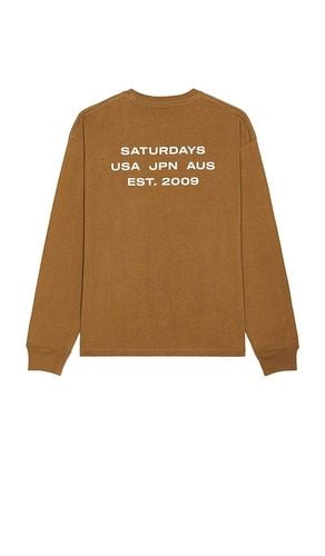 Max Weight Long Sleeve Tee in Brown. - size L (also in M, S, XL/1X) - SATURDAYS NYC - Modalova