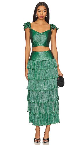 Catt Top & Midi Skirt Set in Green. - size L (also in M, S) - SAYLOR - Modalova