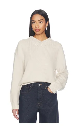 Chunky V-neck Sweater in Beige. - size L (also in M, S, XS) - Soft Goat - Modalova