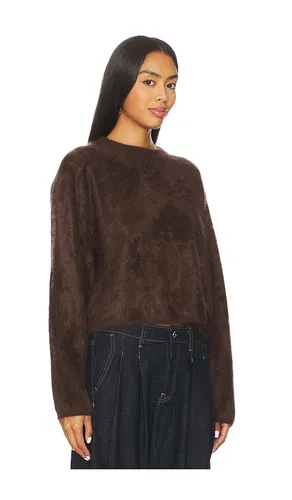 Brushed Crewneck Pullover in Brown. - size L (also in M, S) - Soft Goat - Modalova