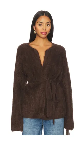 Brushed Cardigan in Brown. - size L (also in M, S, XS) - Soft Goat - Modalova