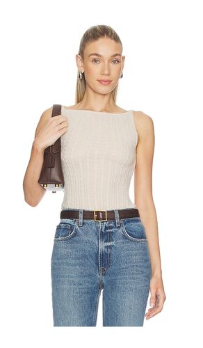 Cable knit singlet top in color beige size XS (also in S, M, XL) - Soft Goat - Modalova