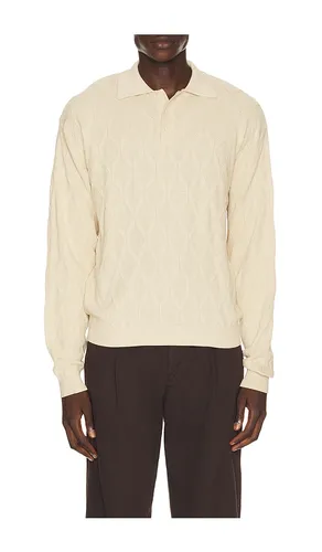 Carlsbad Knit Long Sleeve Polo Sweater in Brown. - size L (also in M, S, XL/1X) - Students Golf - Modalova