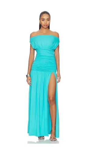 Iva Off Shoulder Maxi Dress in Teal. - size M (also in S) - SEVEN WONDERS - Modalova