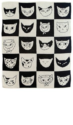 Cat Bingo Mini Blanket in Black & White - Slowdown Studio - Modalova