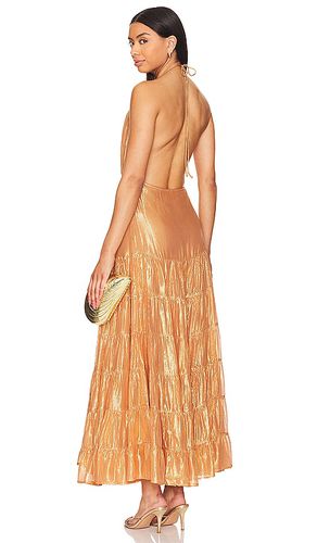 Vestido midi sophie en color bronce talla L en - Tan. Talla L (también en M, S) - Sundress - Modalova