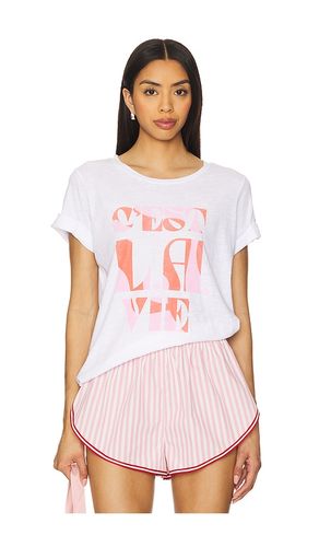 Cest La Vie Rolled Sleeve Tee in . Size L. Also in S, XL, XS - SUNDRY - Modalova
