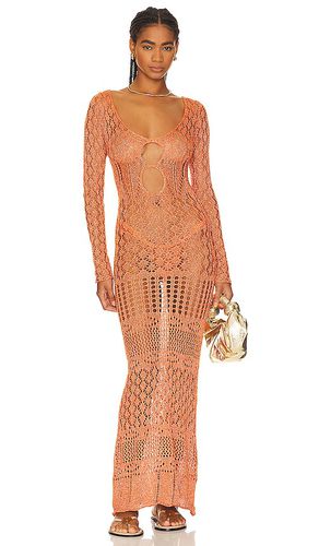 X Revolve Long Sleeve Crochet Maxi Dress in Orange. - size L (also in M, S, XL, XS) - SNDYS - Modalova