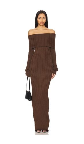 Baha Off The Shoulder Maxi Dress in Brown. - size M (also in S, XS) - SNDYS - Modalova