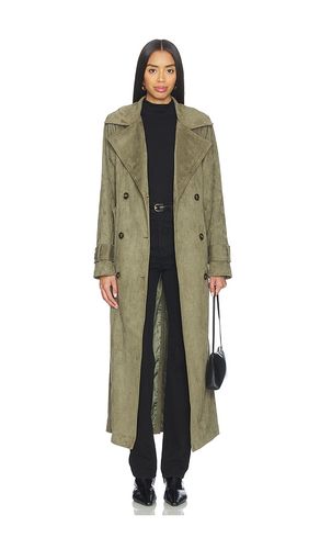 Sutton Faux Suede Trench Coat in . Size L. Also in M, S, XS, XXL - SNDYS - Modalova