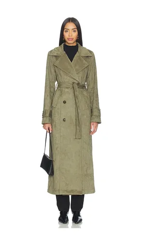 Sutton Faux Suede Trench Coat in . Size L. Also in M, S, XS, XXL - SNDYS - Modalova