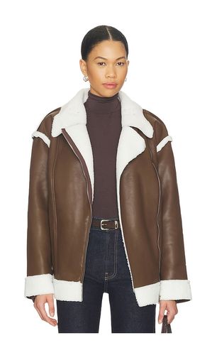 London Oversized Biker Jacket in Brown in . Size M. Also in S - SNDYS - Modalova