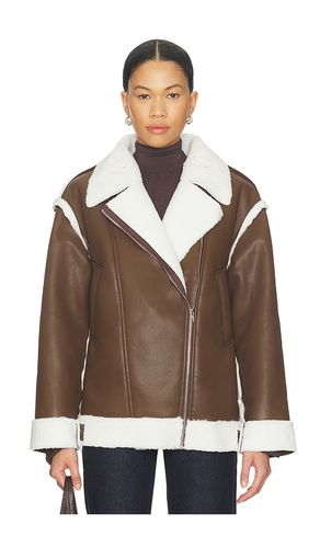 London Oversized Biker Jacket in Brown in . Taglia S. Also in M - SNDYS - Modalova
