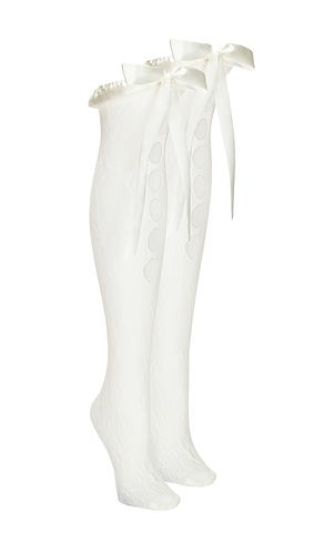 Stems Lolita Knee Socks in White - Stems - Modalova