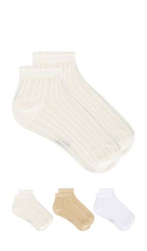 Pack Lace Knit Ankle Socks in - Stems - Modalova