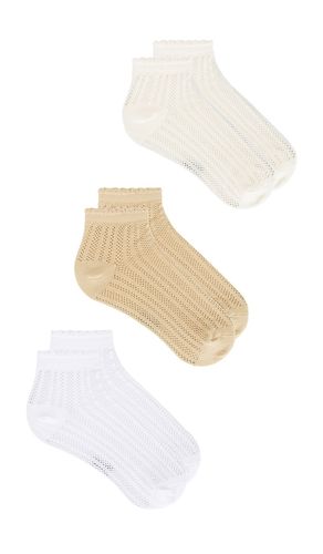 Pack Lace Knit Ankle Socks in - Stems - Modalova