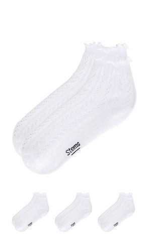 Pack pointelle mid crew socks in color size all - Stems - Modalova