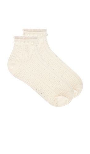 Pearl Trim Ankle Socks in - Stems - Modalova