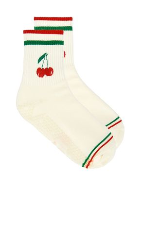 Cherry Grip Striped Crew Socks in - Stems - Modalova