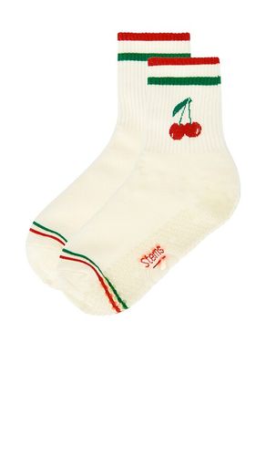 Cherry Grip Striped Crew Socks in - Stems - Modalova