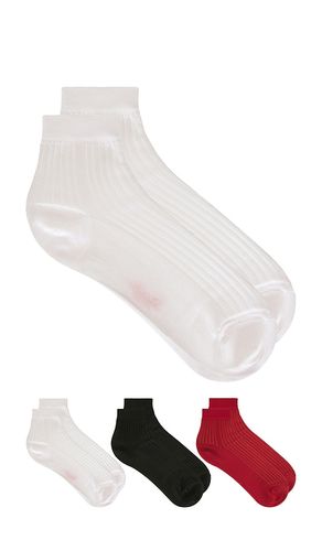 Pack silky rib quarter socks en color rojo talla all - Stems - Modalova