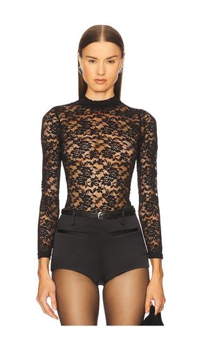 Lace Mock Neck Bodysuit in . Size L. Also in M, S - Stems - Modalova