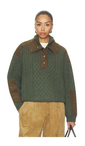 Allen Cable Half Zip Double Layer Sweater in . Size L. Also in M, S, XS - Sea - Modalova