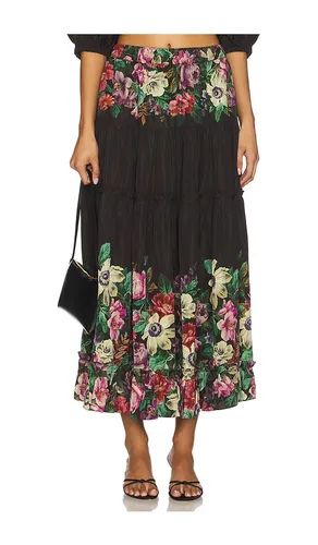 Viktoria Print Midi Skirt in Black. - size M (also in L) - Sea - Modalova