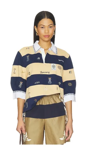 Juliet Embroided Short Sleeve Rugby Top in . Size M. Also in XL - Sea - Modalova